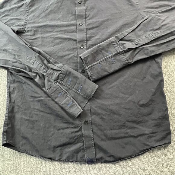 UNTUCKit Shirt Adult Large Black Button Up Long Sleeve Dress Formal Casual Men's - Picture 7 of 14